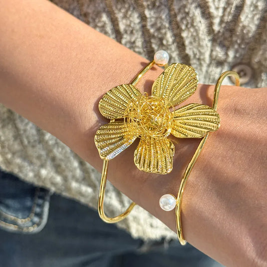Pulsera Flor/ Perlita