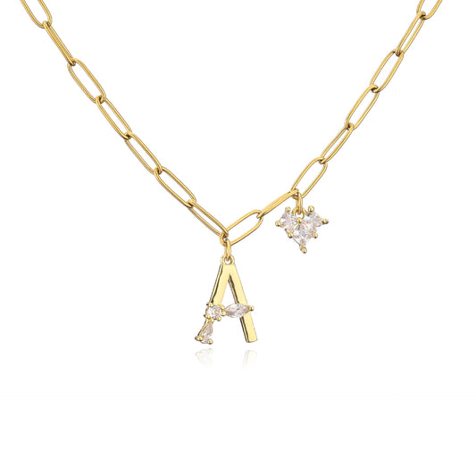 Collar Iniciales con Corazón