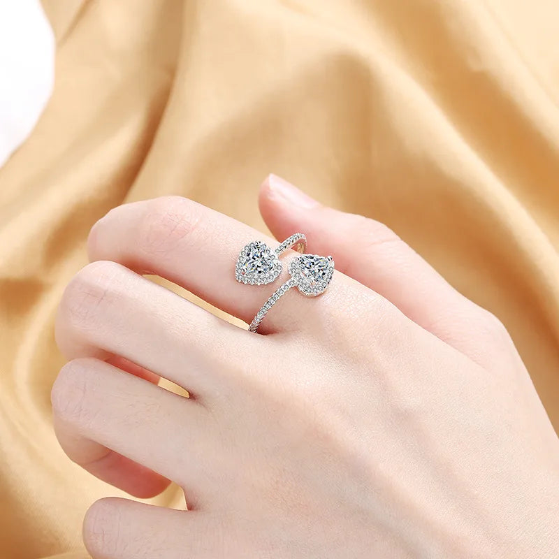 Anillo Corazon Doble