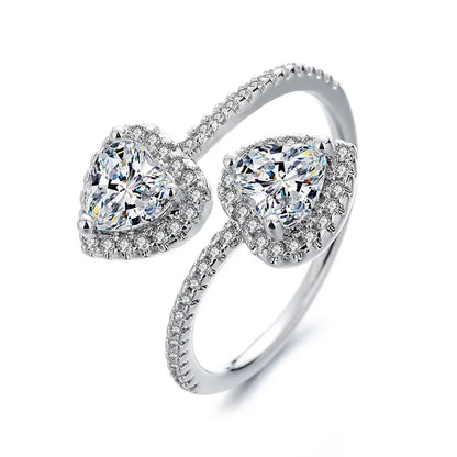 Anillo Corazon Doble