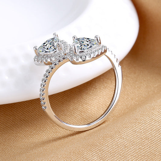 Anillo Corazon Doble